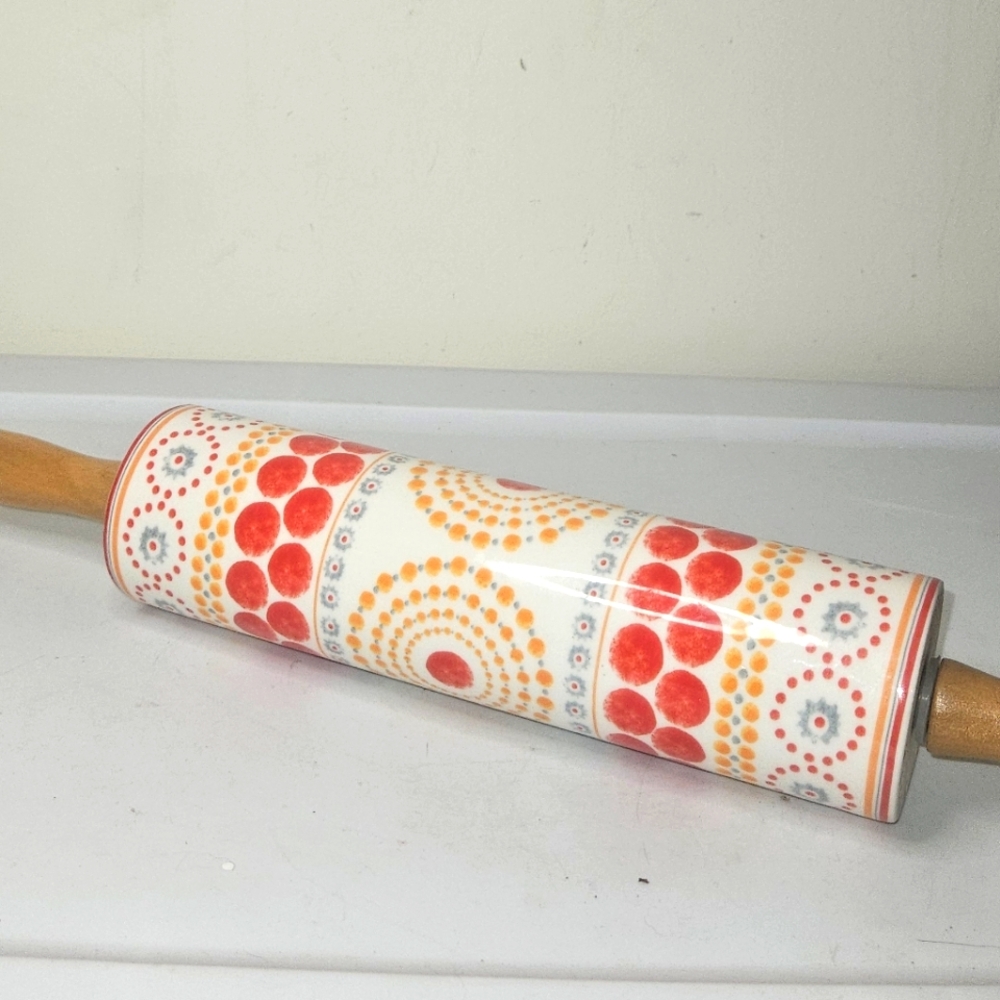 Anthropologie Rolling Pin Rare Pattern And Color- Way Series 4533